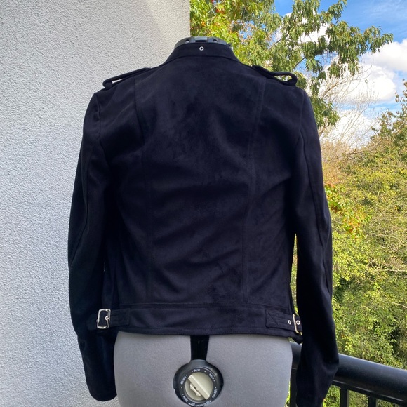 Vegan Suede Moto Jacket - Picture 5 of 11